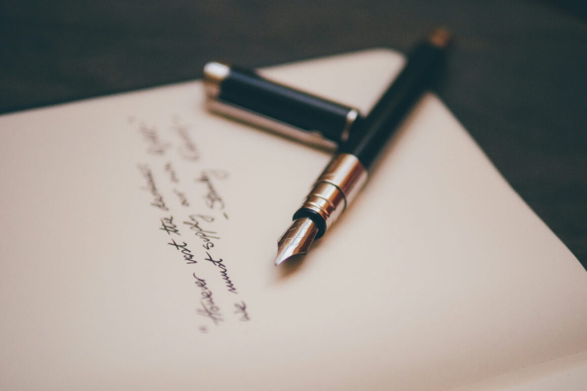 The Lost Art of Letter Writing: How to Write a Letter to a Friend That They'll Keep Forever A fountain pen on paper, ready to write a letter to a friend