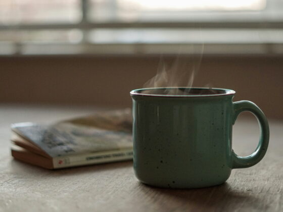 A quiet morning coffee on a simple table, reflecting a modern minimalist lifestyle