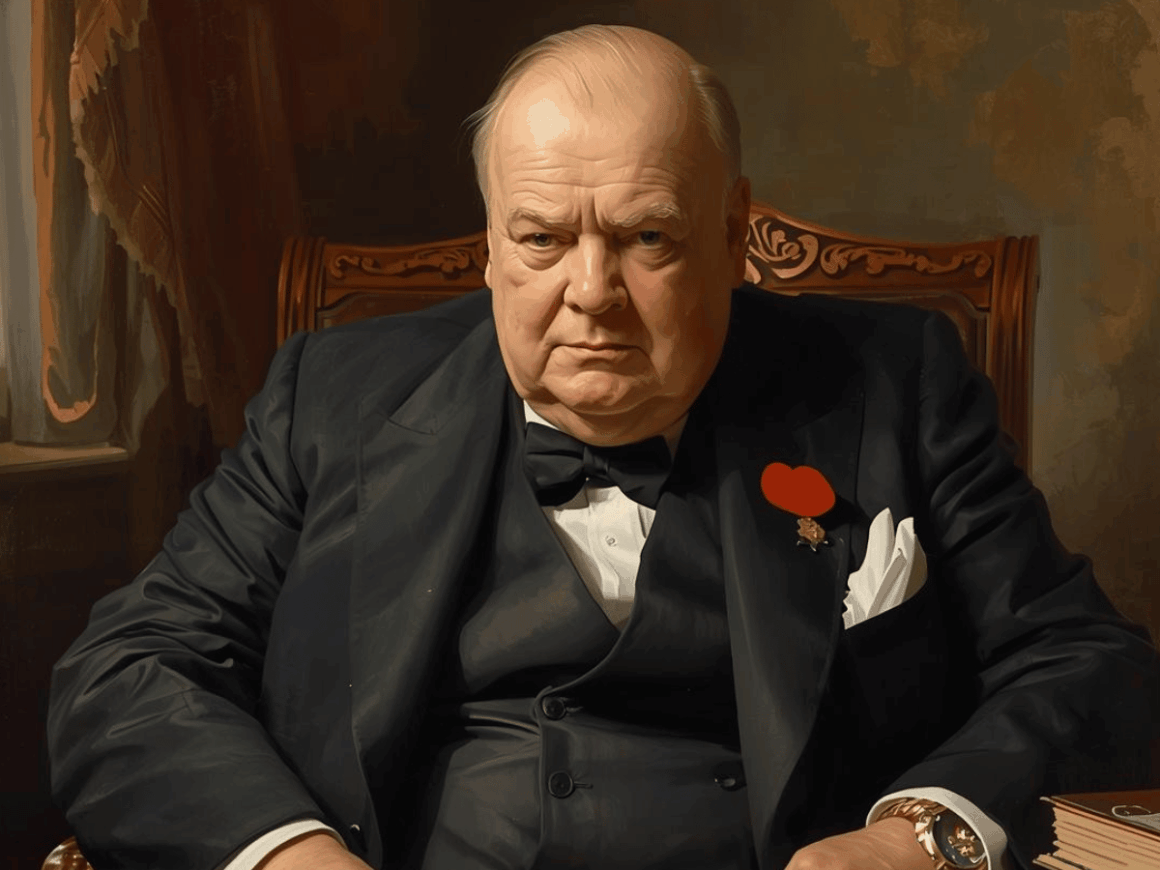 portrait of Winston Churchill known for painting as one of his creative hobbies